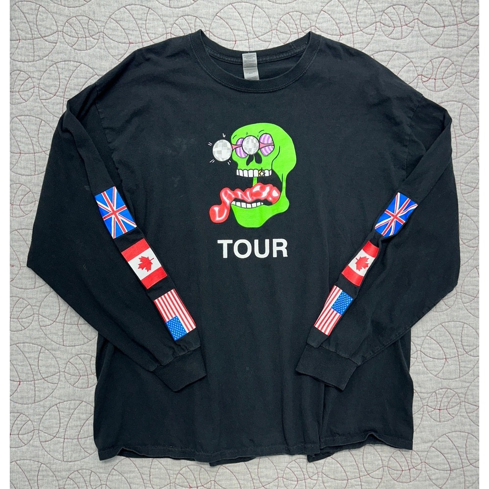 Gildan GGBBXX Tour 2021 T-Shirt Black Long Sleeve Graphic / Mens 2XL